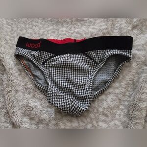 Houndstooth Black and Red Men's Briefs